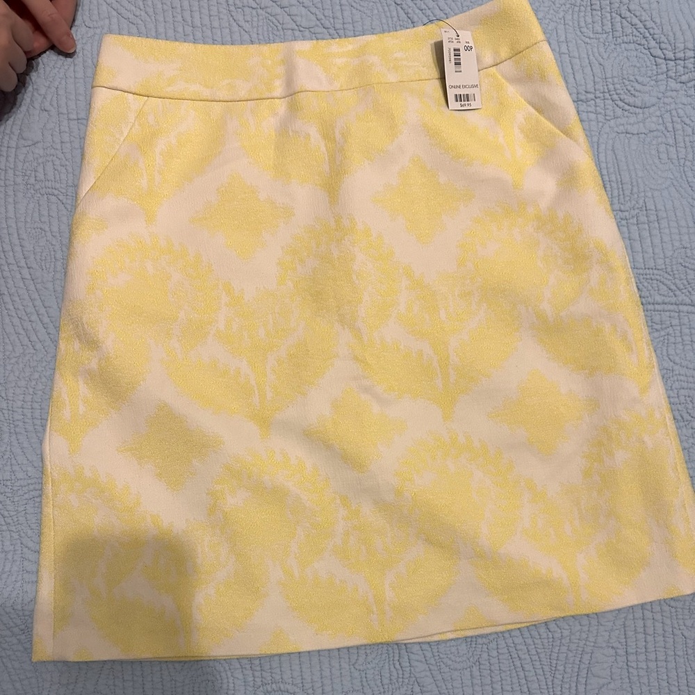 The Limited Yellow Brocade Summer Skirt